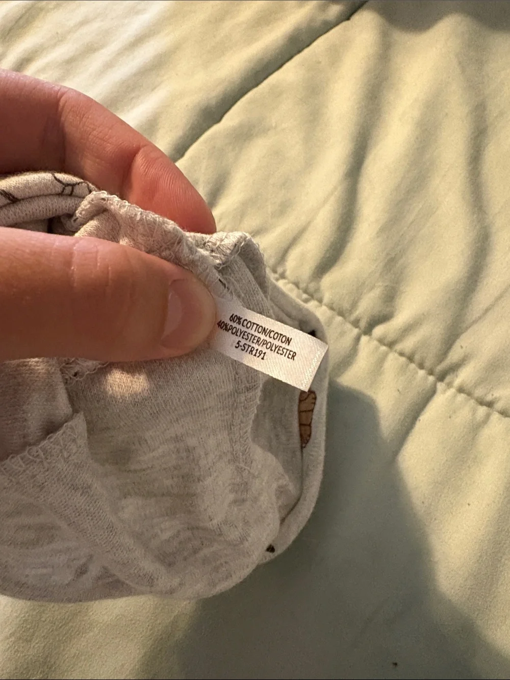 Baby Lion Print Cotton Beanie - White & Brown